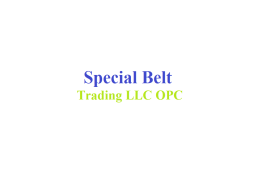 Special Belt Trading LLC OPC